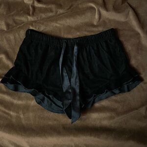 Victoria's Secret Black Velvet Shorts
